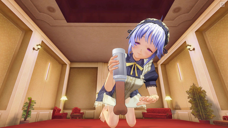 H3DC: 3D HENTAI Empregada masturba seu pau com buceta falsa