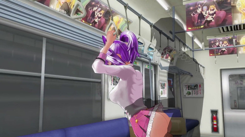 H3DC: 3D Hentai-meisje droeg geen slipje in de trein (deel 2)