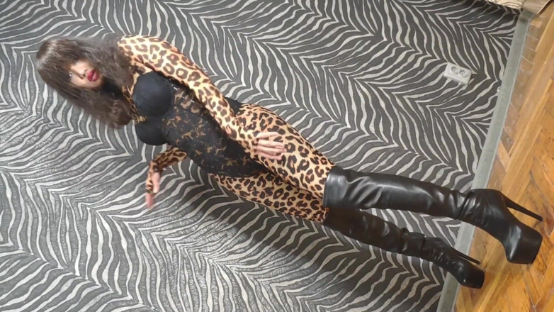 Ponny Letany: Leopard 高跟鞋 毛茸茸的娘腔 ponyboy