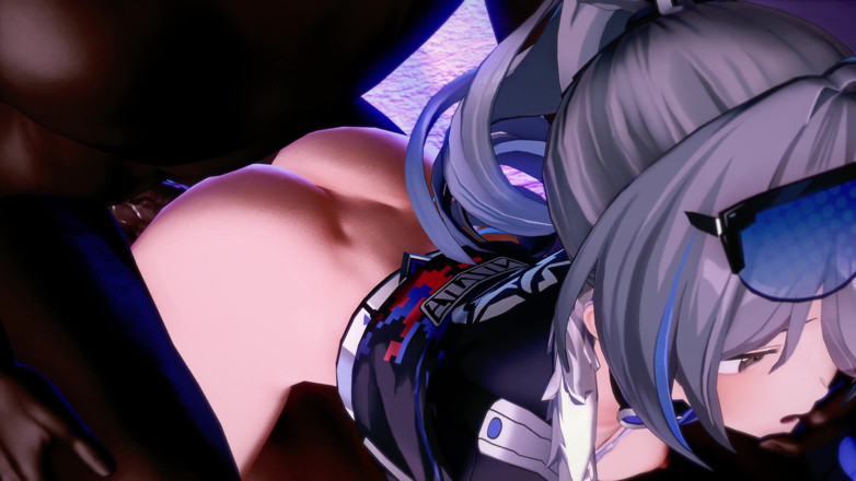 PixelAftDark: Silverwolf blacked (animation honkai star rail)