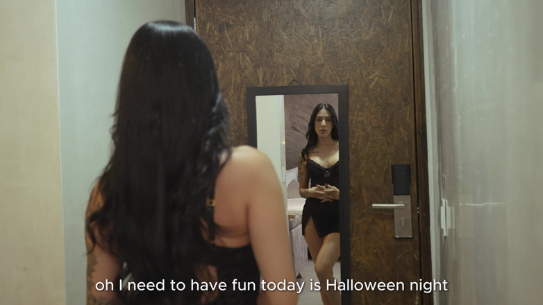 Ashley Sanz: Latin Witch Gets Fucked by a Stranger on Halloween Night