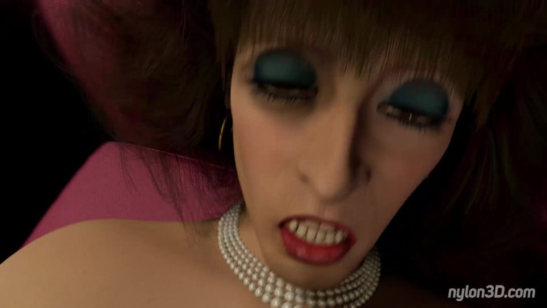 N3D animation: Marilyn se fait arroser le visage