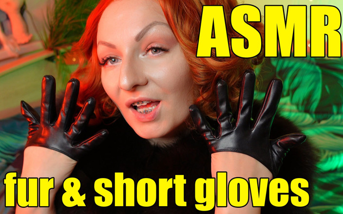 Arya Grander: Sexy pin up arya haciendo sonidos ASMR con guantes de...