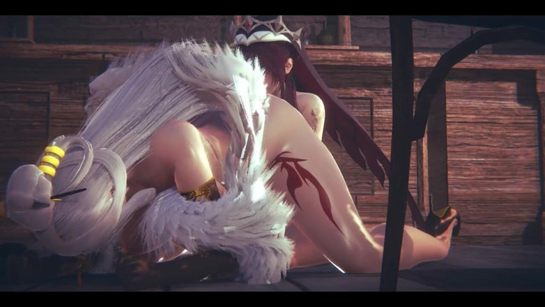 HentaiTubes: Genshin Impact Hentai - Ninnguang Futanari, sexe avec Rosaria dans une...