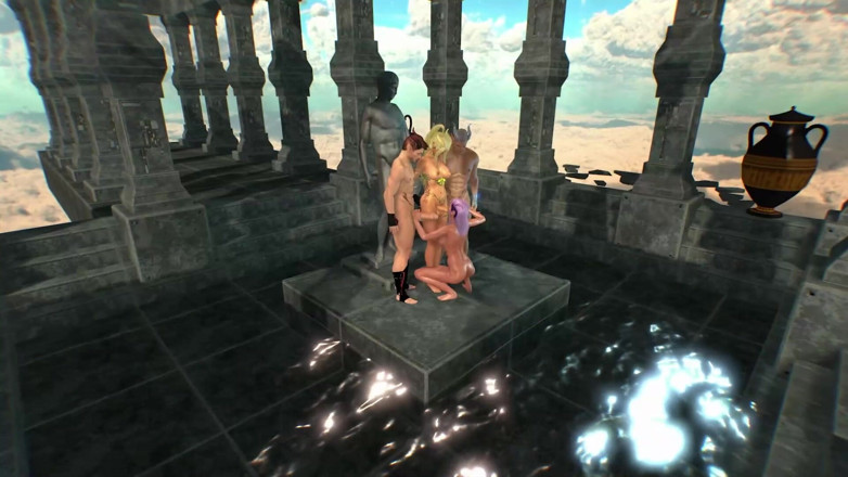 Futa Fantasy 3D: Gorąca orgia z Futanari Blonde