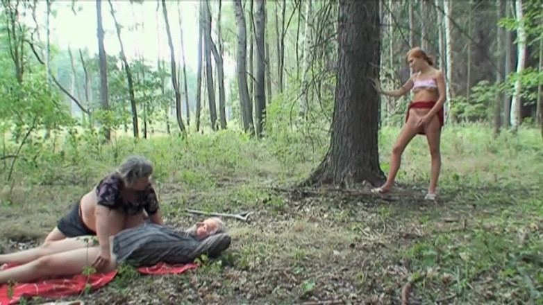 Old PIGS XXX: Young naughty teen spies an old couple fucking in the...