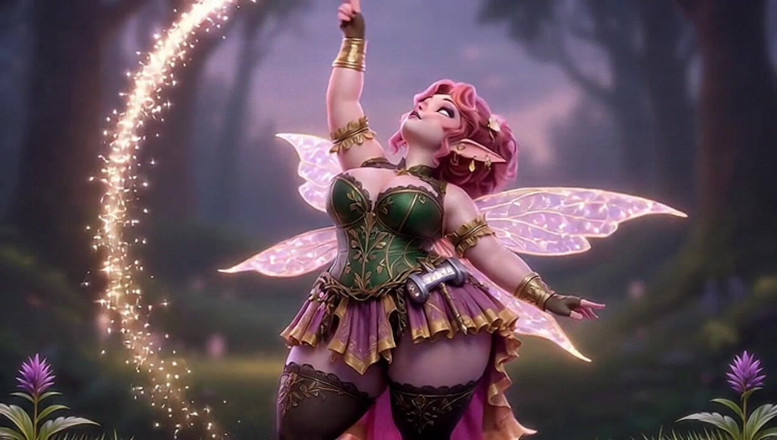 Animate golden: Peri pink thicc lagi asik twerking pantat bahenolnya pakai magic...
