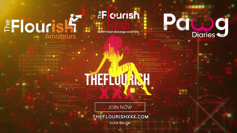 The Flourish XXX: Trio avec une grosse bite noire dans le hall de...