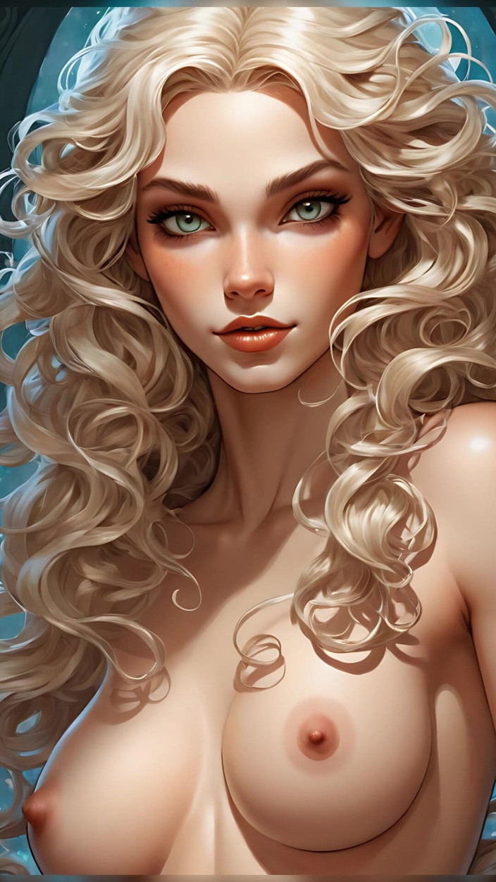 LustRender: Lustrender - estilo cómic desnudo elf girl slideshow - sexy ai fantasy...