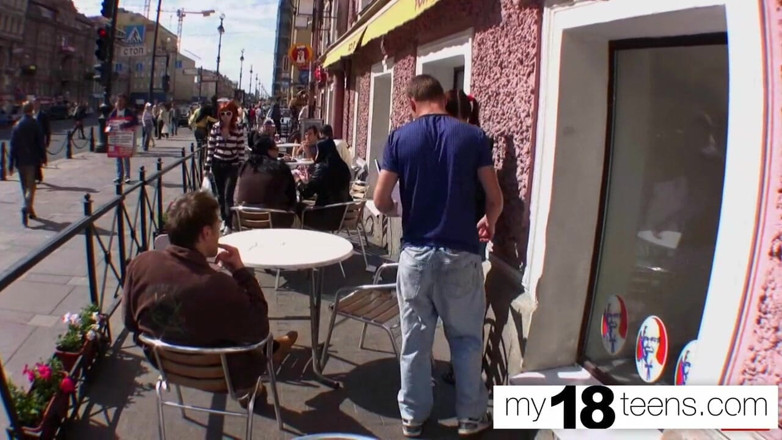 My 18 Teens: MY18TEENS - 사진 스튜디오에서 빨고 섹스하는 귀여운 십대