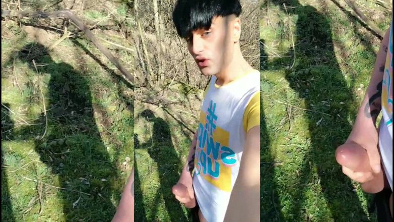 Idmir Sugary: Güneşli bir günde twink ve gölgesi - açık havada mastürbasyon - kalın...