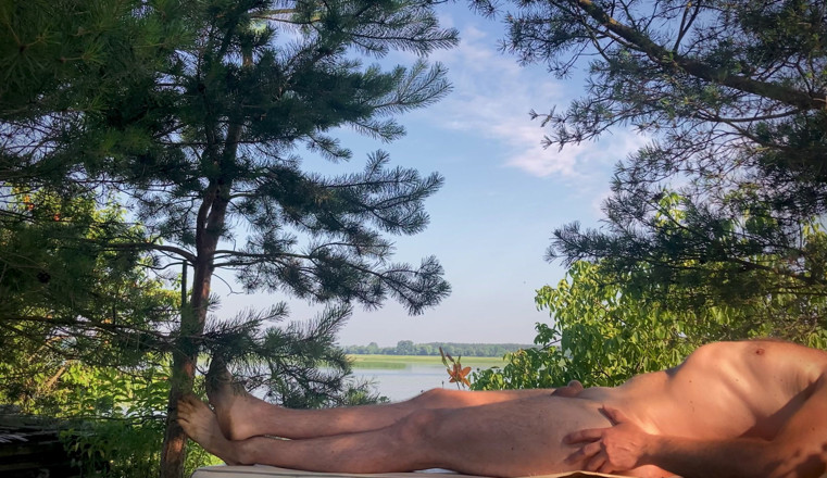 White Ukrainian Dick: Jerking kutas i wytrysk na świeżym powietrzu do Dźwięków Lasu i...