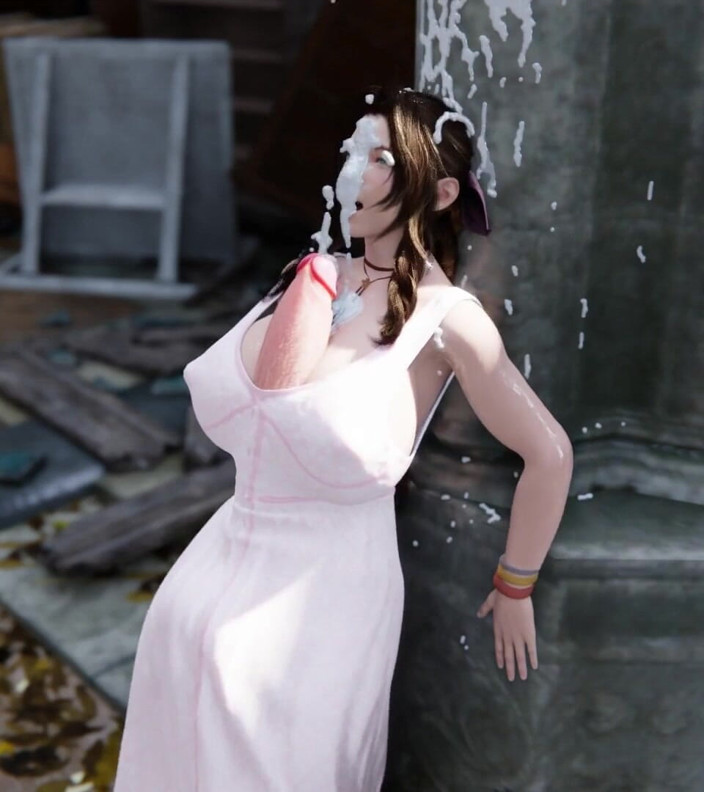 Velvixian3Futanari: Aerith Growing 4 (futa trans)