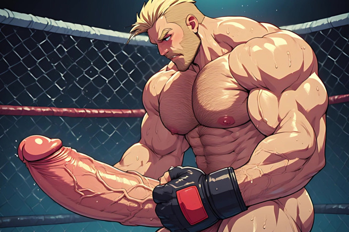 Erotic Man: Ken maître combattant nu (ai)