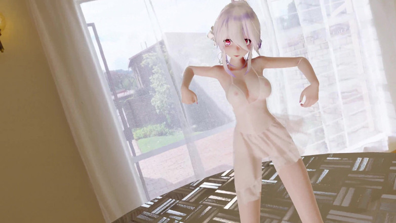 MikuMotion: No.9 прозора біла сукня в окулярах спокушання