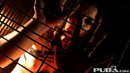 PUBA Solo: Dani Daniels en fångad tik inuti en husdjursbur