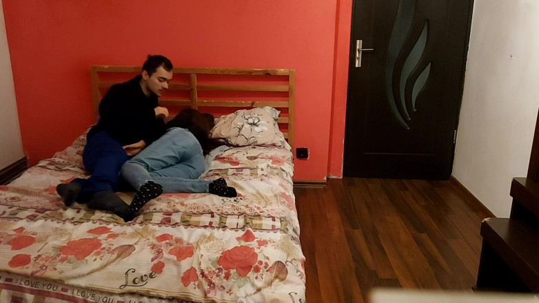 Alex and Luiza: Займатися любов'ю пізно ввечері з милою мініатюрною брюнеткою