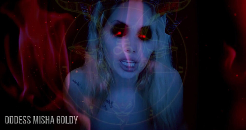 Goddess Misha Goldy: 내가 너에게 주는 행복을 느끼고 내 악마의 사랑 주문에 굴복!