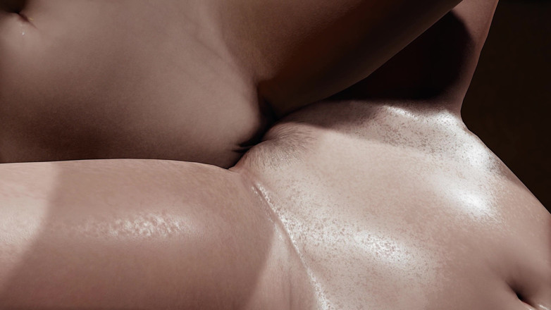 Wow P0rn: Deux lesbiennes sexy font des ciseaux (tribadisme), sexe sensuel, gros plan