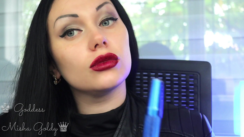 Goddess Misha Goldy: 내 큰 입술과 hookah 연기에 정액!