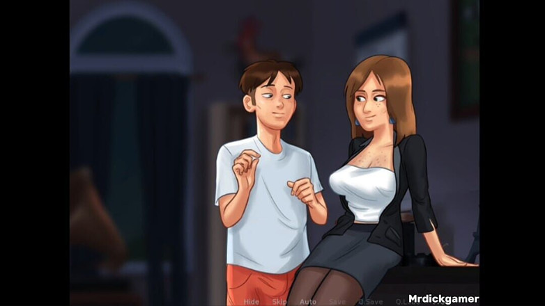 Mr dick gamez: 先生は彼女のおっぱいを吸われ、若いチンポで彼女のマンコを叩かれます