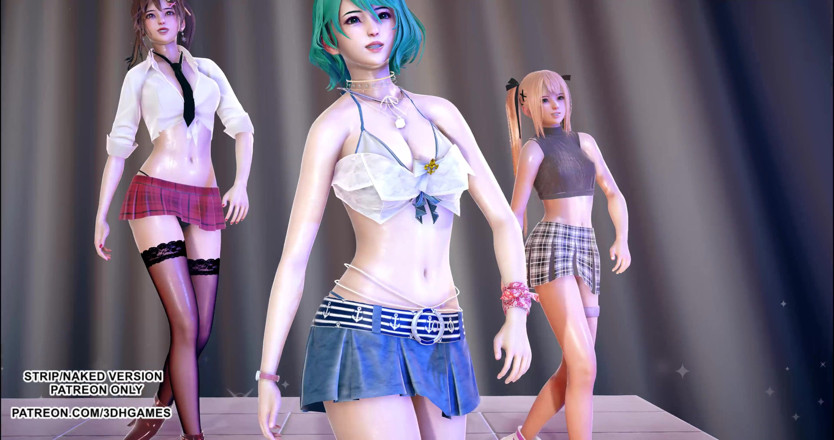 3D-Hentai Games: [mmd] veroveraar Doa Marie Rose Misaki Taki Taki Hete dans 4k 60...