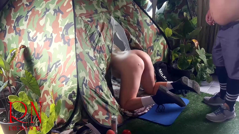 Regina Noir: Sex in camp. A stranger fucks a nudist lady in...