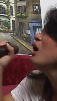 Cute Asian blows his BBC cock and gets milked on her tits