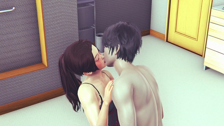 Joas22222: Tímida menina Umehara Suzu 3D Hentai - massagem nos peitos, beijos e...