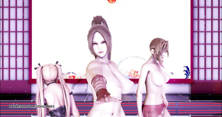 3D-Hentai Games: 벌거벗은 댄스 DOA Mai Shiranui Marie Rose Misaki