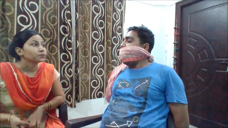 Selfgags femdom bondage: chup raho pati