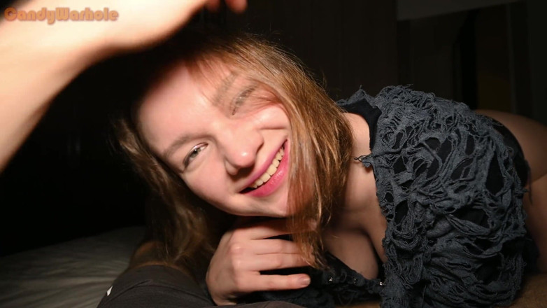 CandyWarhole: Я зробив комплімент своїй дитині, і вона трахнула meblowjob відео від першої особи