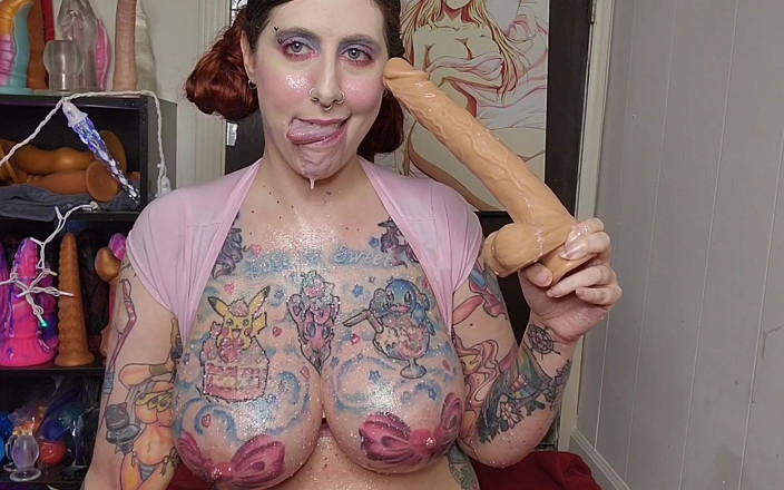 Animer gamer girl: Полуничне молоко, рожеве спокушання, глибокий заглот