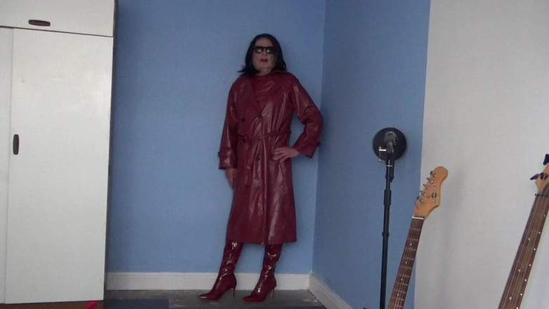 Leather Kirsten: 마룬 가죽