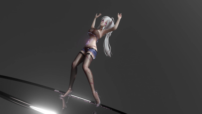 MikuMotion: [mmd] Haku-wiggle anzügliche schwarze Seidenjeans Brille