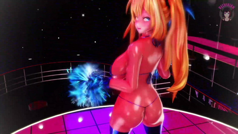 Velvixian: Une pom-pom girl sexy aux seins énormes danse