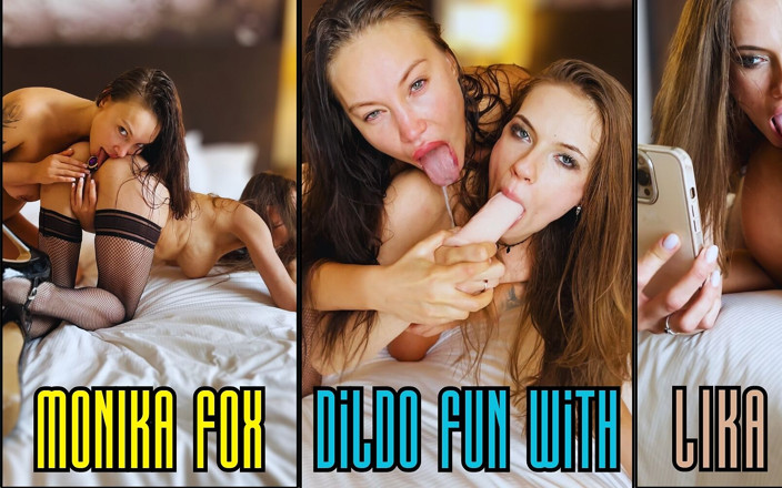 Monika Fox: Monika Fox kızla dildo eğlencesi yapıyor ve büyük sarkma gösteriyor