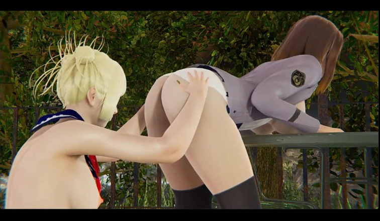 HentaiTubes: 僕のヒーローアカデミア 変態百合 - トガがお茶子にクンニリングス、そしてお茶子がトガに指を当てる