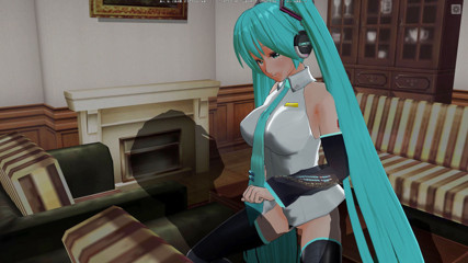 H3DC: 3d хентай hatsune miku катається на вашому члені і отримує сперму в пизду