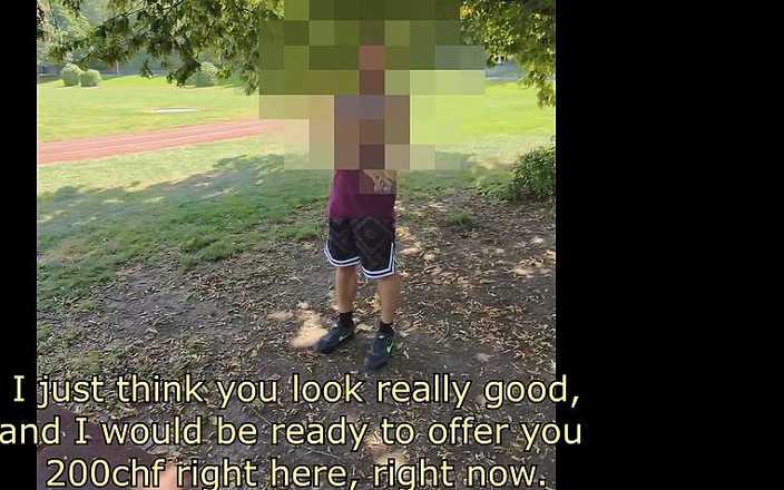 AntoGoesHunting: Zufälliger, Gerade Behaarte Muskelläuferin Überzeugt, Seinen Ersten Männlichen Blowjob Zu Bekommen