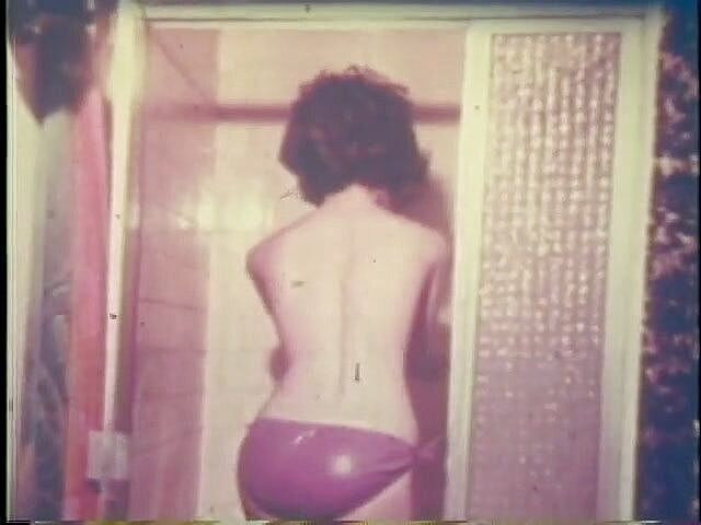Vintage Usa: Une MILF brune poilue pose pour la caméra pendant un...