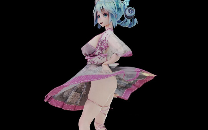 MikuMotion: Hatsune (g)i-dle - Vestido erótico transparente Queencard bandeau con bandeau