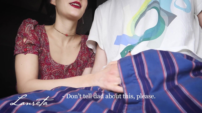 Lanreta: Ibu tiri, biarkan aku muncrat! Blowjob yang menarik, air mani...