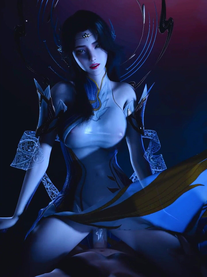 X Hentai: Diosa del reino de los píxeles: curvas desencadenadas - animación 3D hentai