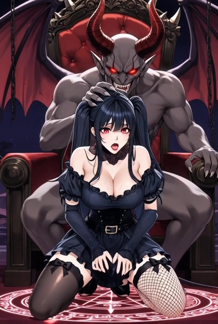 Stories&Anime: Gothic-jungfrau rief den falschen dämonen-lord ein - hardcore-korruption &amp; creampie