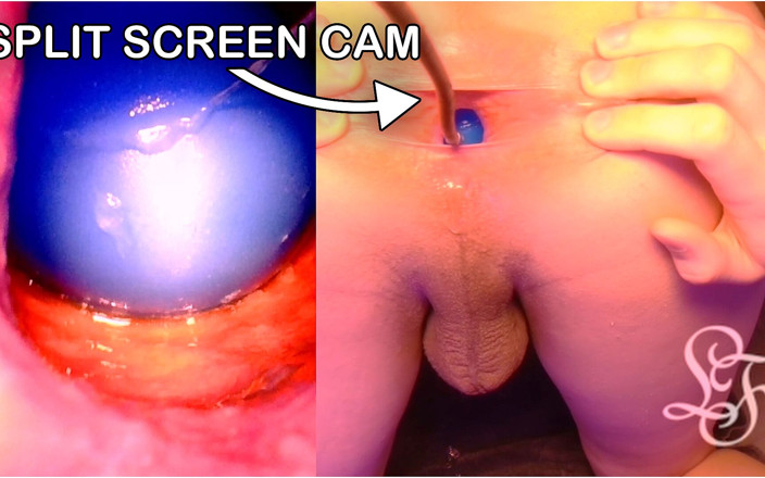 Lina Free: Split Screen Look di dalam pantat ternganga Lina dengan telur