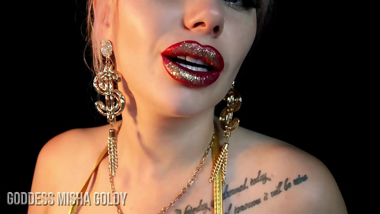 Goddess Misha Goldy: Addestramento sulla dipendenza di labbra! Diventa totalmente lavato il cervello!...