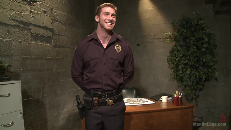 Men on Edge: Officer Maguire Edged and Fucked by Two Perverts