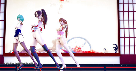 3D-Hentai Games: GigaReolEVO - Striptease dependenta Mai Shiranui Tamaki Kasumi