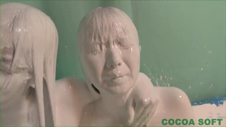 Cocoa Soft: White painted lesbian teen Asians enjoy 2 gether - fucking machine